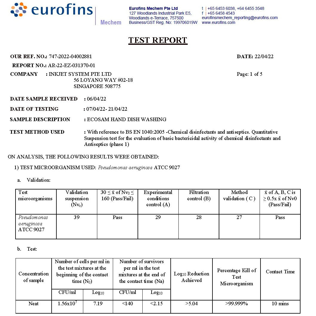 ECOSAM® Eczema Moisturising Dishwashing Liquid with Vitamins B5, E, an
